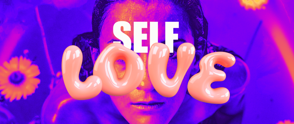 A woman with self love in front of her face - Cayla Henri