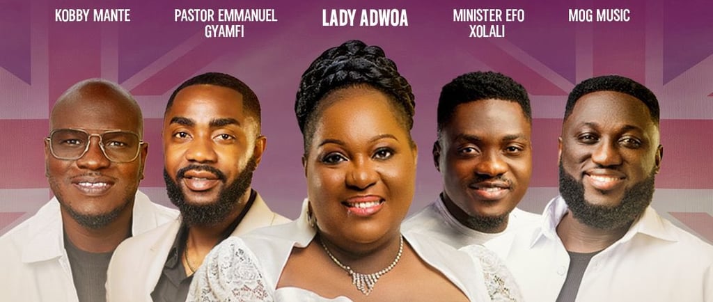 in his presence lady adwoa adwoa armah kobby mante emmanuel gyamfi efo xoxali mog croydon london uk