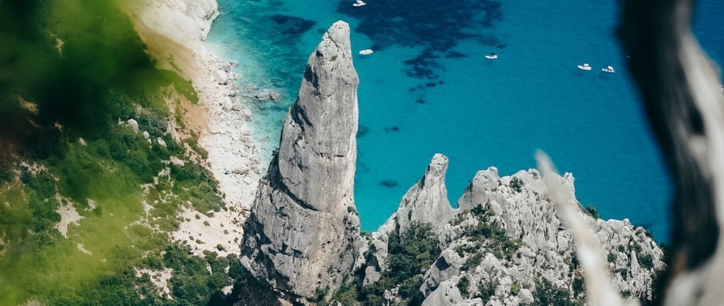 View of Cala Goloritzè from Punta Salinas, Baunei Sardinia