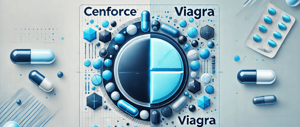 Comparative visual of Cenforce vs. Viagra