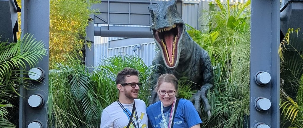 Meeting Blue in Jurassic World at Islands of Adventure in Universal Orlando Resort