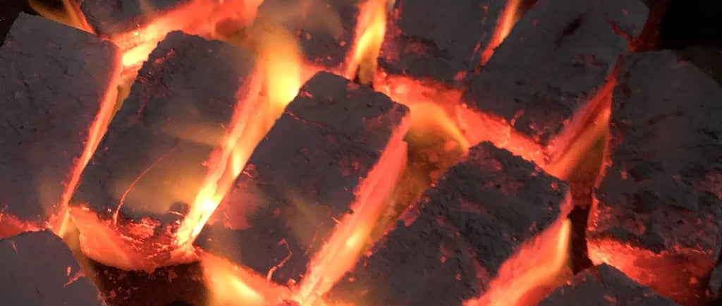 Coconut shell charcoal briquette