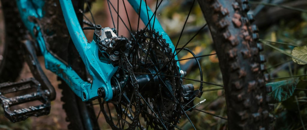 mountain bike with flat pedals