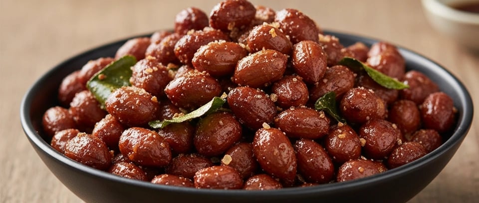 a bowl of nuts and nuts on a table