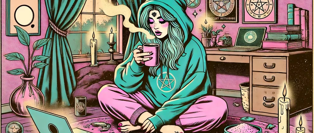 a woman sitting on a bed with a laptop and a laptop