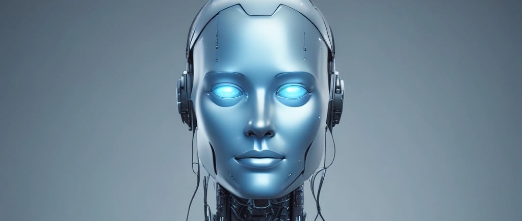 "Imagen generada por IA estilo creativo: robot escribiendo en un teclado"