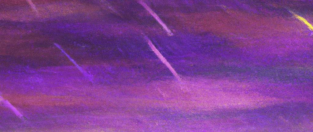 a purple sky with stars and a mountain in the background