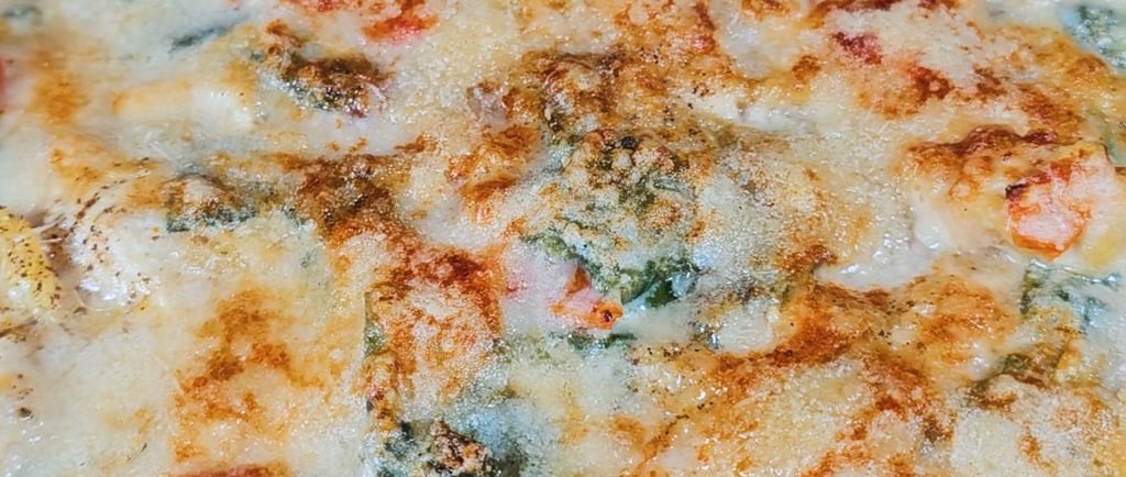 Gratin orzo poulet