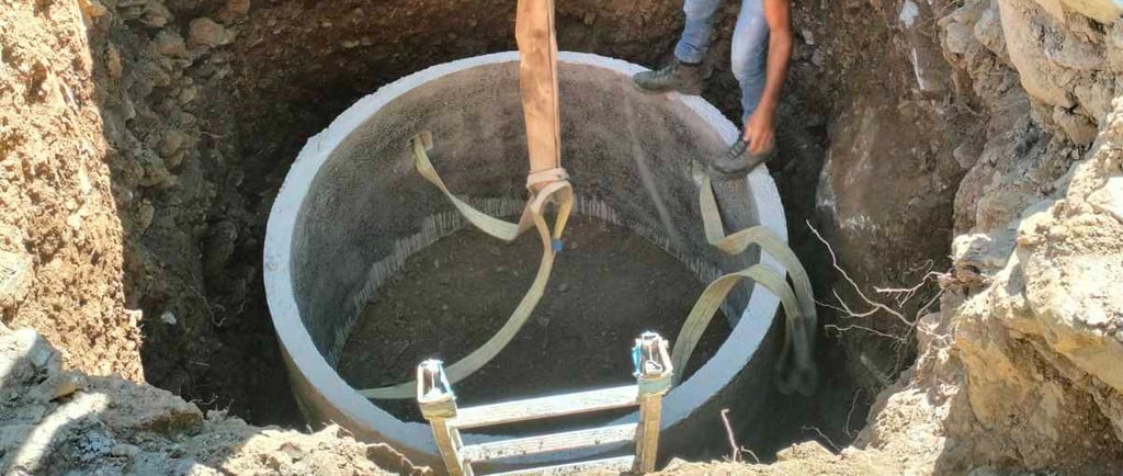 Τοποθέτηση βόθρου σε οικοδομικό έργο