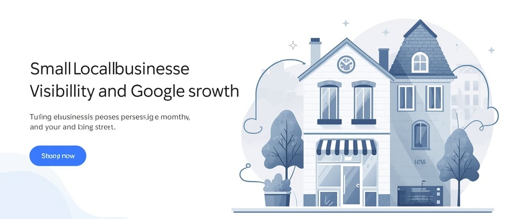 a small business website homepage with a small business website