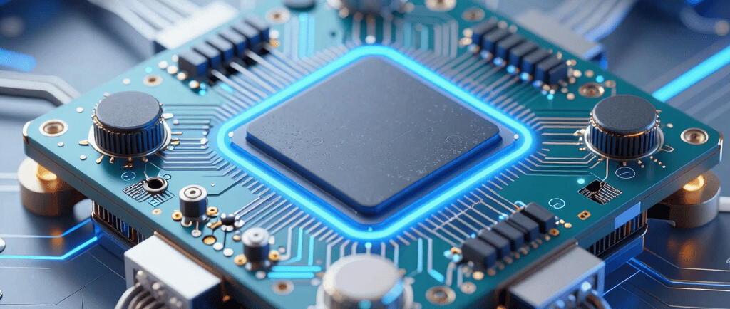 a computer chip with the letter a on top of it