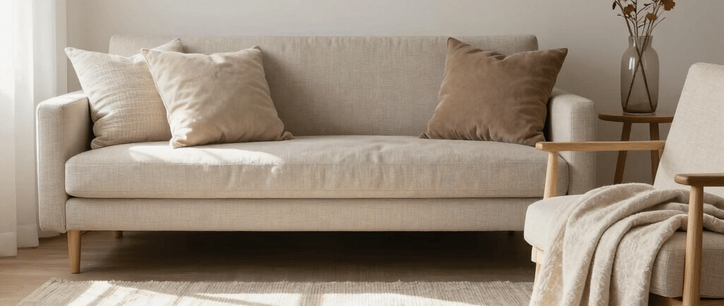 Delicate knit sweater hanging on a white hanger