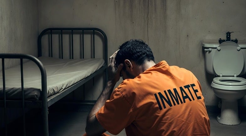 A father sits on the cold jail cell floor wondering how he's going to pay child support