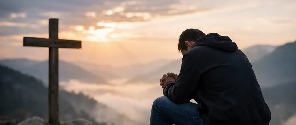 man praying to trust in God