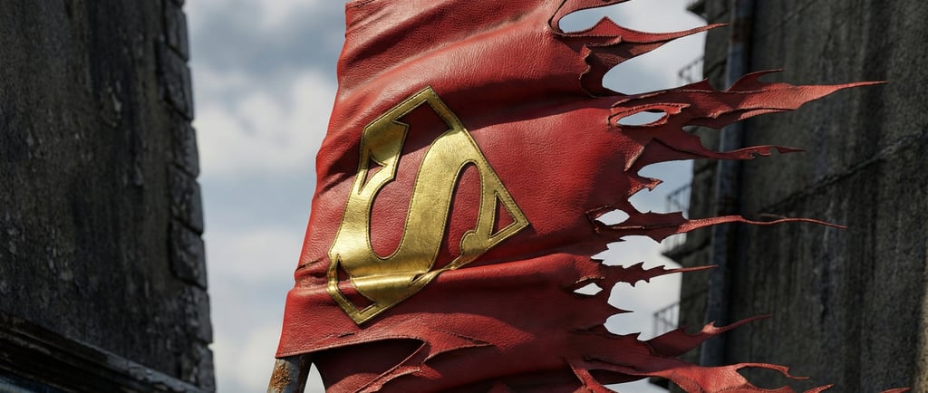 Capa do Superman rasgada após batalha com Apocalypse