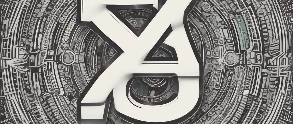 a black and white photo of a stylized letter x on a circular object