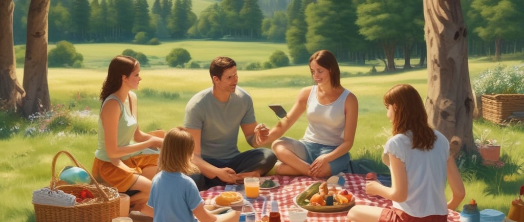 Pregnant woman smiling and looking away outdoors