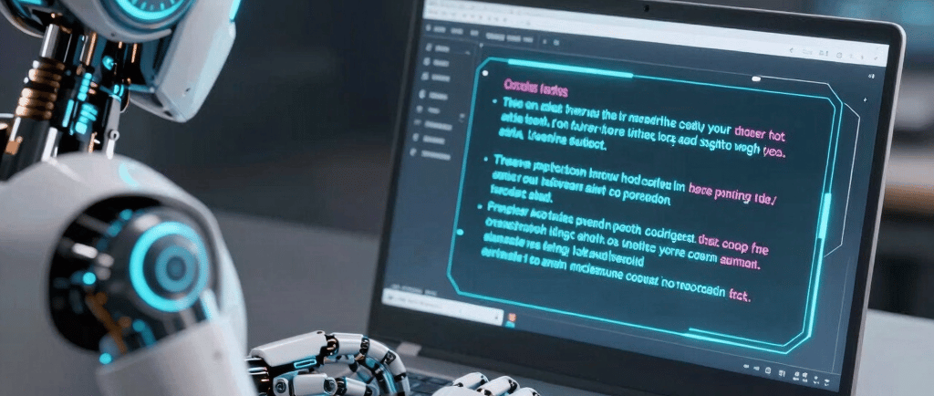 A sleek laptop screen displaying aiscriptly's latest AI writing tool review with clean, modern design elements.