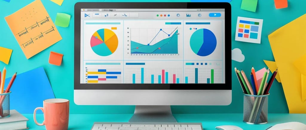 Local business owner analyzing SEO keywords for local visibility