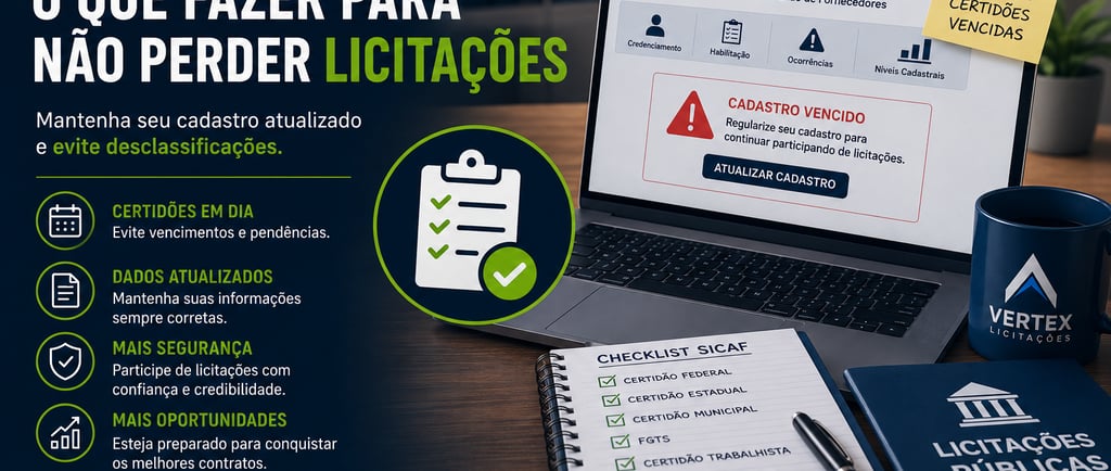 Atualize seu SICAF e evite problemas