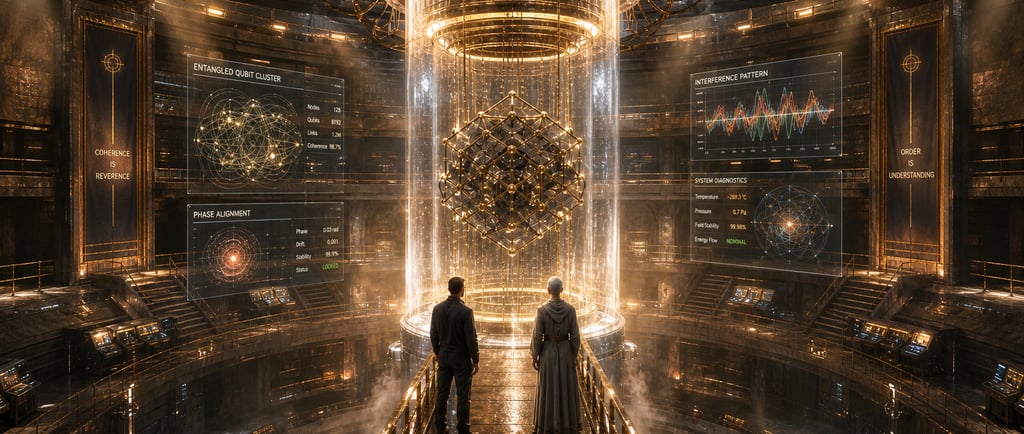 Two priests consult the Quantum Oracle