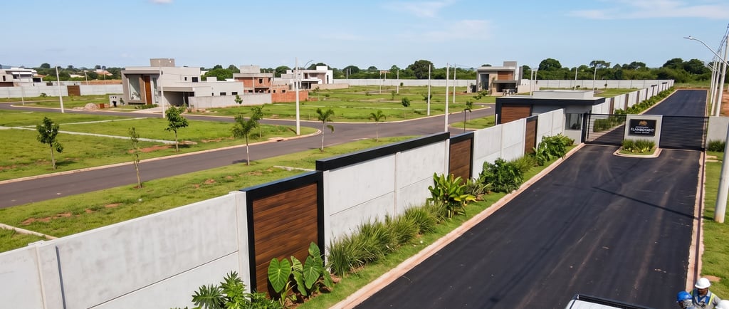Muro pre moldado de concreto em Cuiabá - Grupo Traço