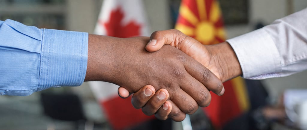 Canadian Macedonian chamber of commerce - shaking hands
