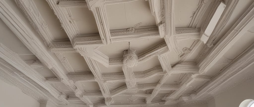 a room with a ceiling fan and a fireplace