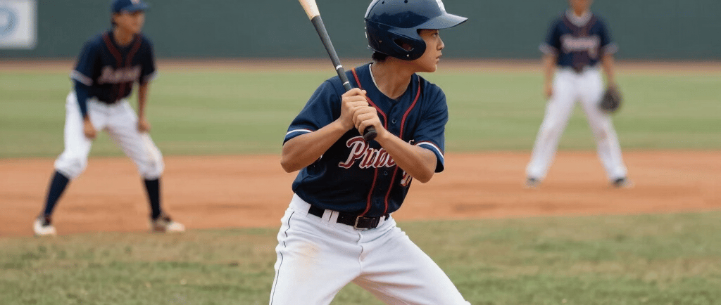 Baseball catcher in full gear in a game