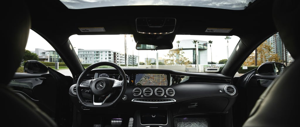 Premium sedan interior for a private tour in Provence