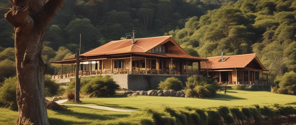 a path in front of a row of trees