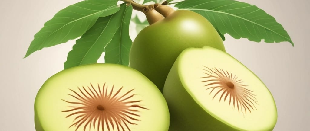 A close-up of vibrant capsules spilling from a glass jar onto a natural wooden surface, surrounded by fresh herbs.