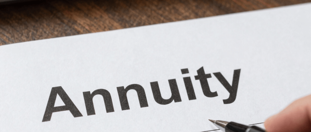Signing a document for an annuity