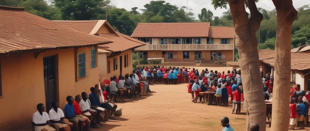 a man squatting down next to a pile of green fruit