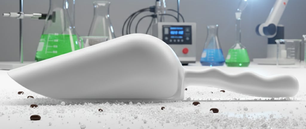 Sessola per industria farmaceutica. Inerte e sterilizzabile per l'uso in laboratori e ricerca chimica.