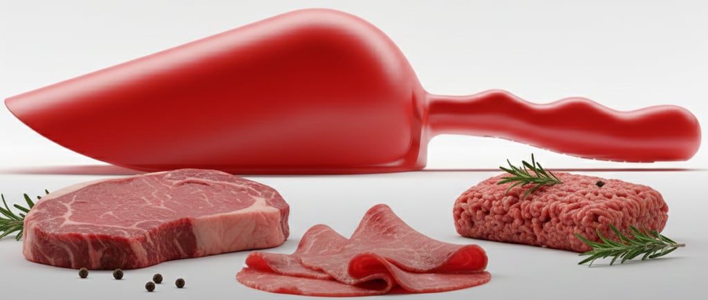 Sessola rossa HACCP per lavorazione carne. Colore identificativo per garantire la sicurezza alimentare.