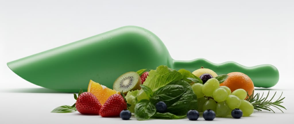 Sessola verde HACCP per verdure. Codifica colore per prevenire contaminazioni crociate nel reparto vegetali.