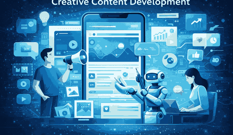 Social media management and brand storytelling by AI-powered digital marketing