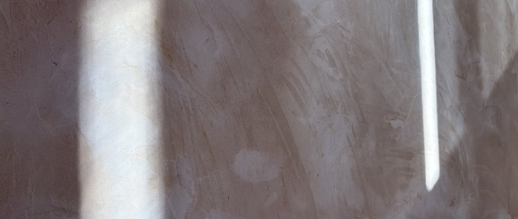 Limewash wall showing soft tonal movement in afternoon light.