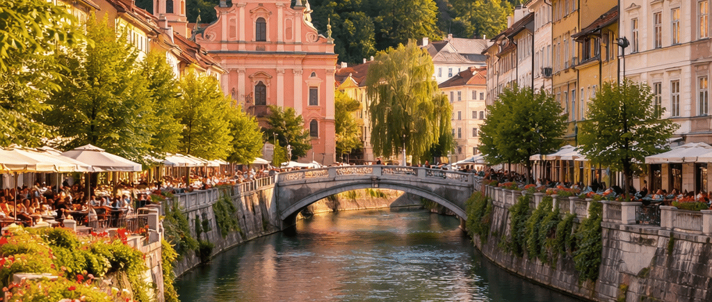 AI-generated view of Ljubljana’s historic center