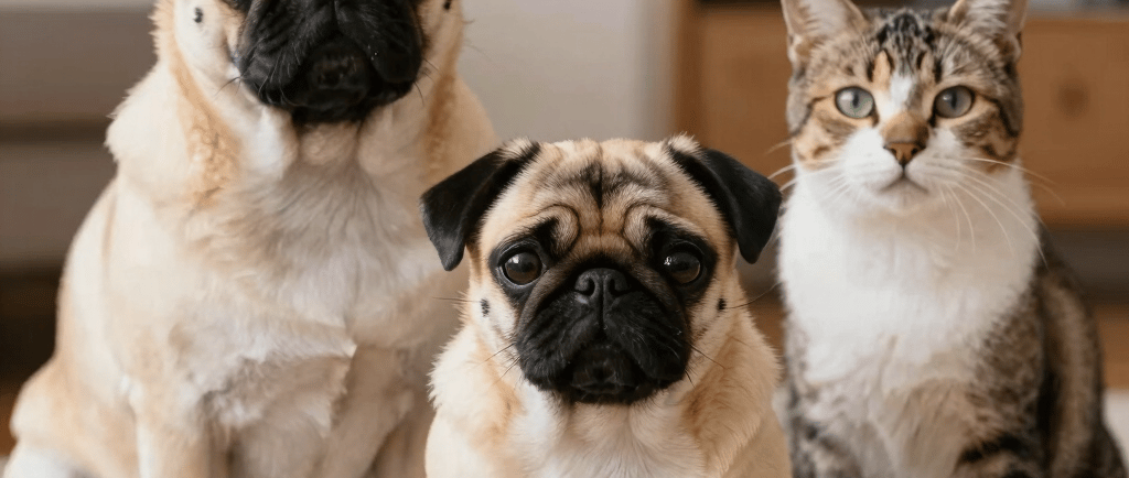 fawn pug on green grass field during daytime