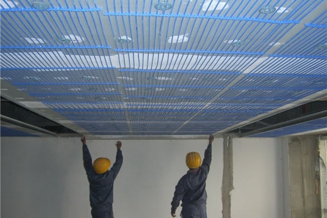 capillary tube mats ceiling concrete install