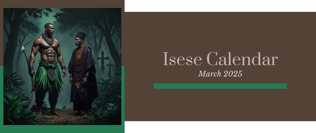 isese calendar march 2025 orishas