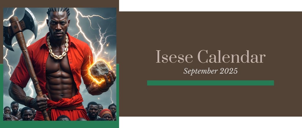 Isese Calendar for September 2025
