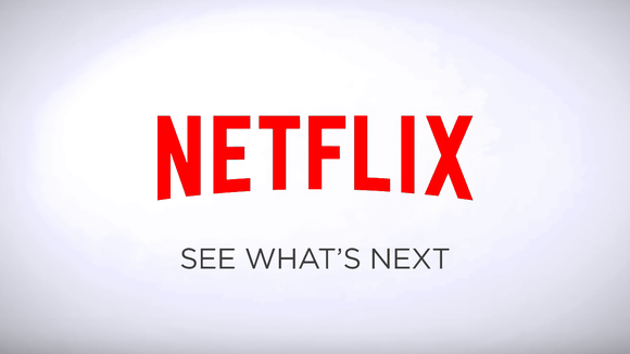 Image of NETFLIX logo with tagline see what's next