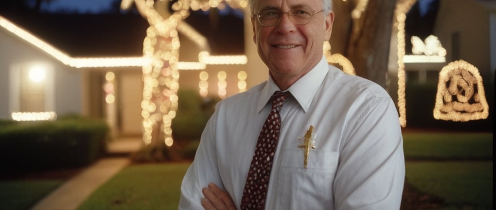 HOA Manager assessing Christmas Lights for safety