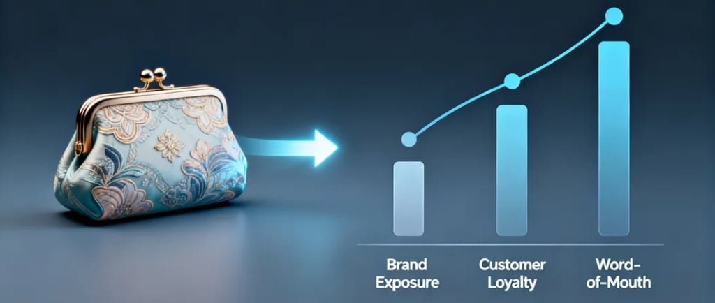 A GWP cosmetic pouch driving growth in brand exposure, customer loyalty, and word-of-mouth.