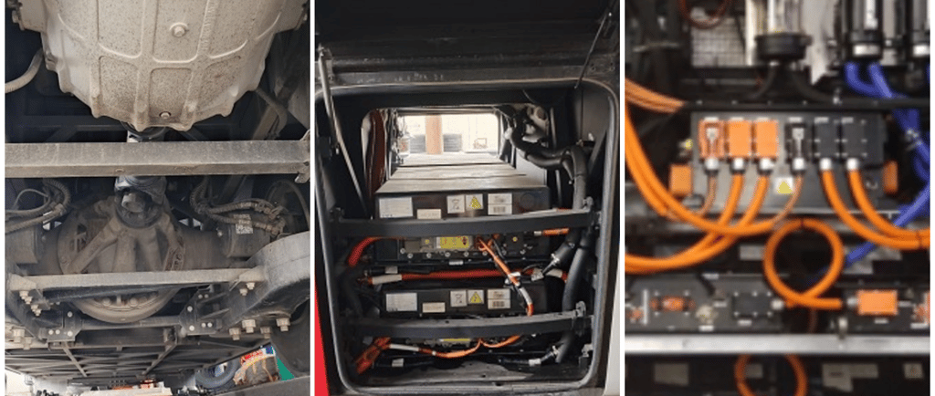inspection of EV motor, Battery frames and electronics