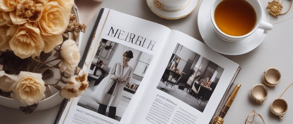 A minimalist workspace featuring a clean desk with a laptop, a potted plant, and a cup of coffee, all in neutral tones.