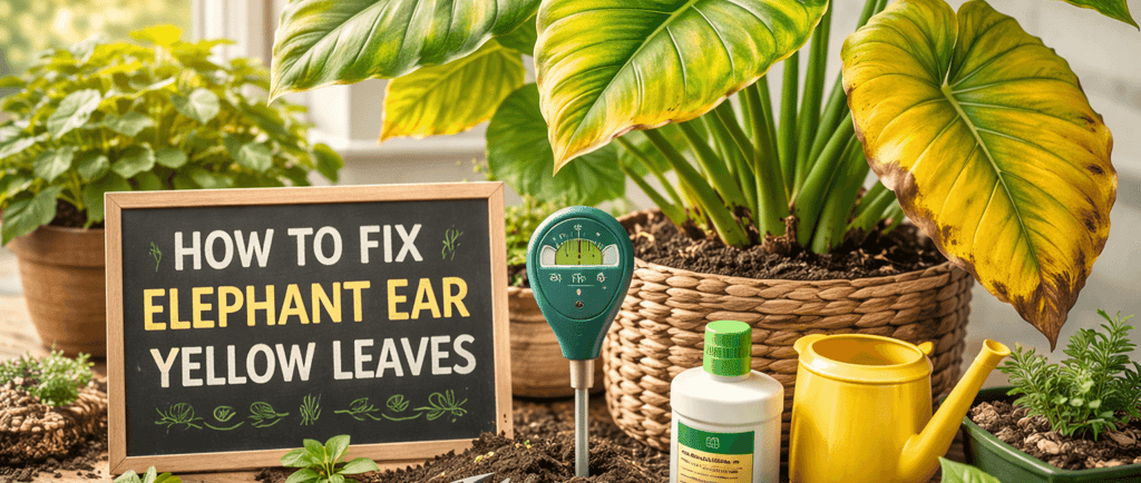 Elephant Ear Yellow Leaves